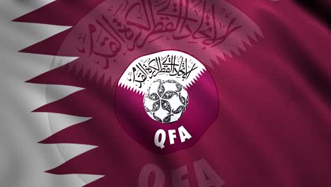 flaga qatarskiego stowarzyszenia piłkarskiego