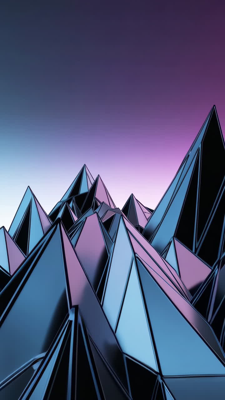 Abstract Geometric Mountain Landscape