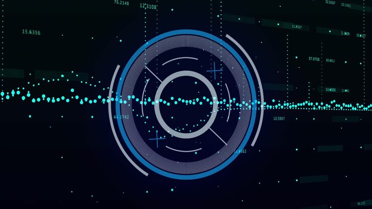 Animation of scan scope over dark background