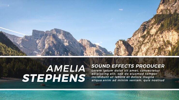 Mountain Lake Scenery with People