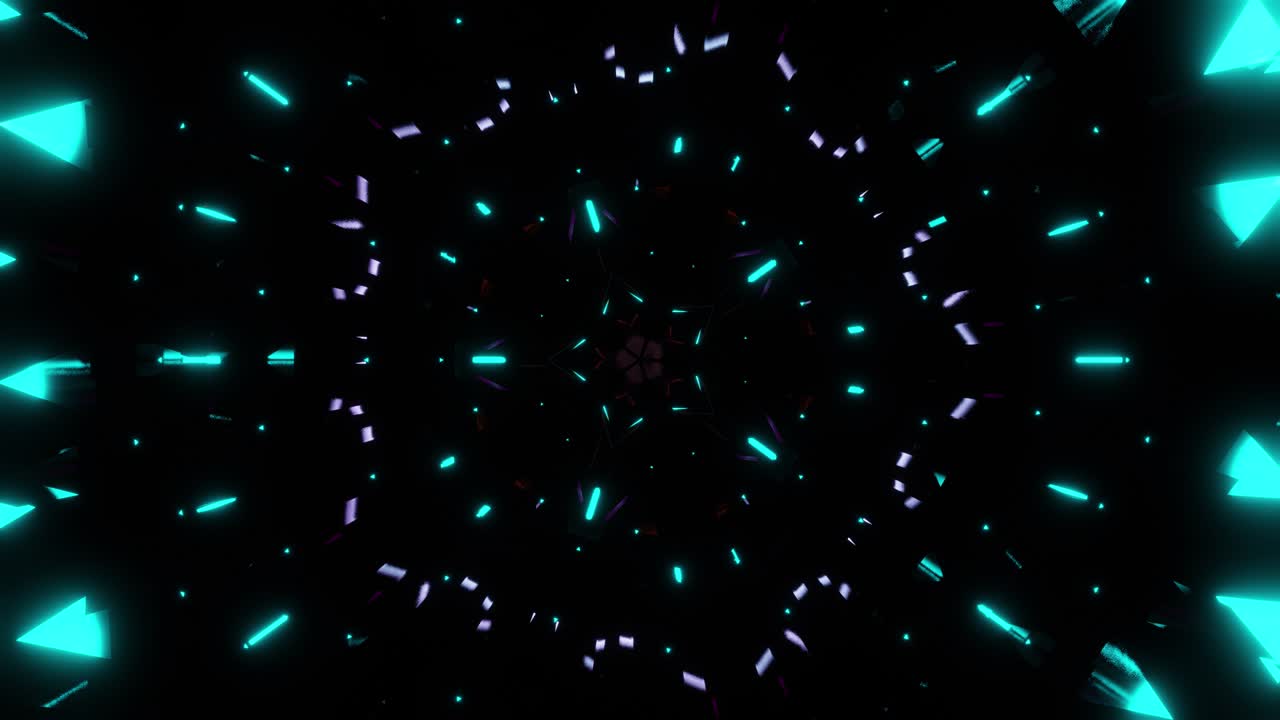 animación en bucle de luces de neón para festivales de música y espectáculos