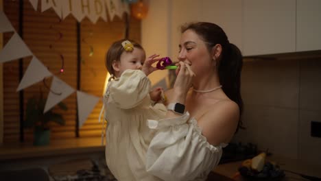 mother celebrating her baby's birthday