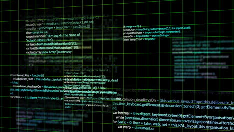 animation of data processing over dark background