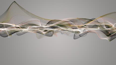 animación fantástica con objeto de onda de partículas en cámara lenta y espacio para texto, 4096x2304 bucle 4k