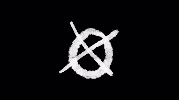 Grunge Circle Cross Mark