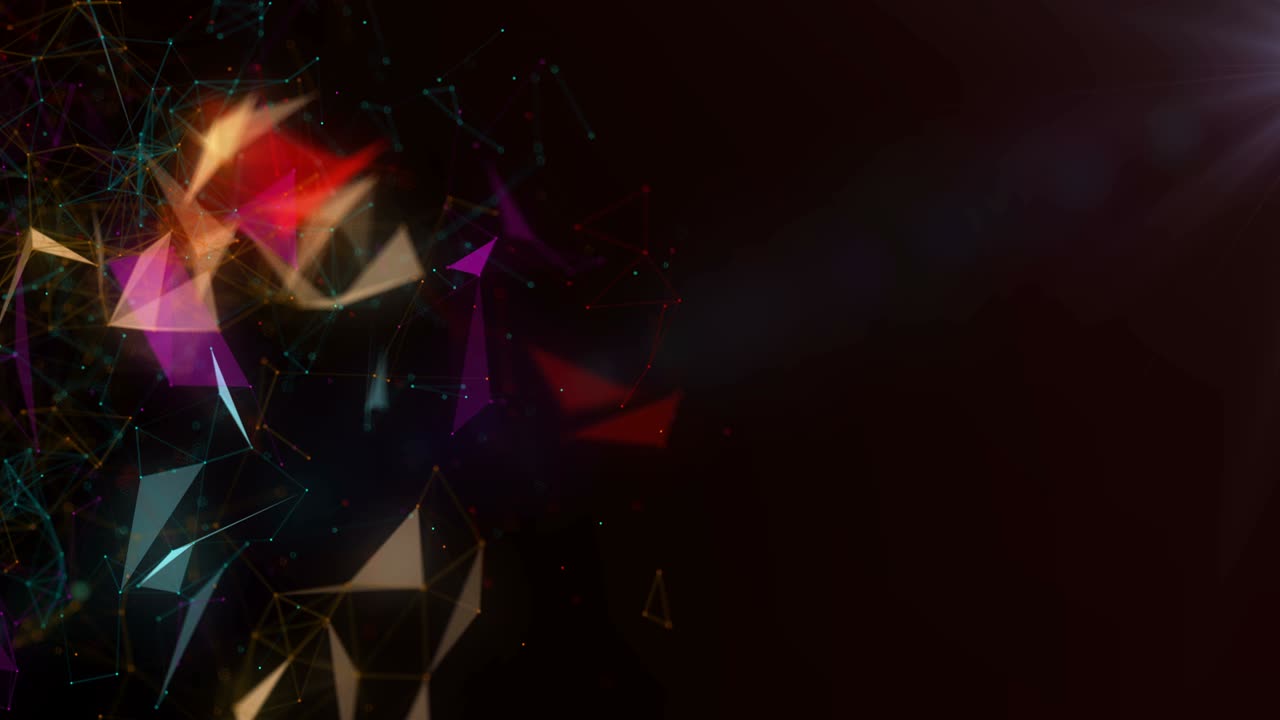 Colorful Plexus background, Plexus of abstract lines, triangles and ...