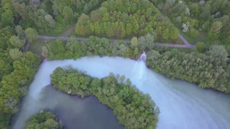 drone shot of mine water