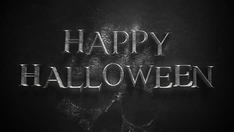 feliz halloween con calavera negra oscura en textura negra