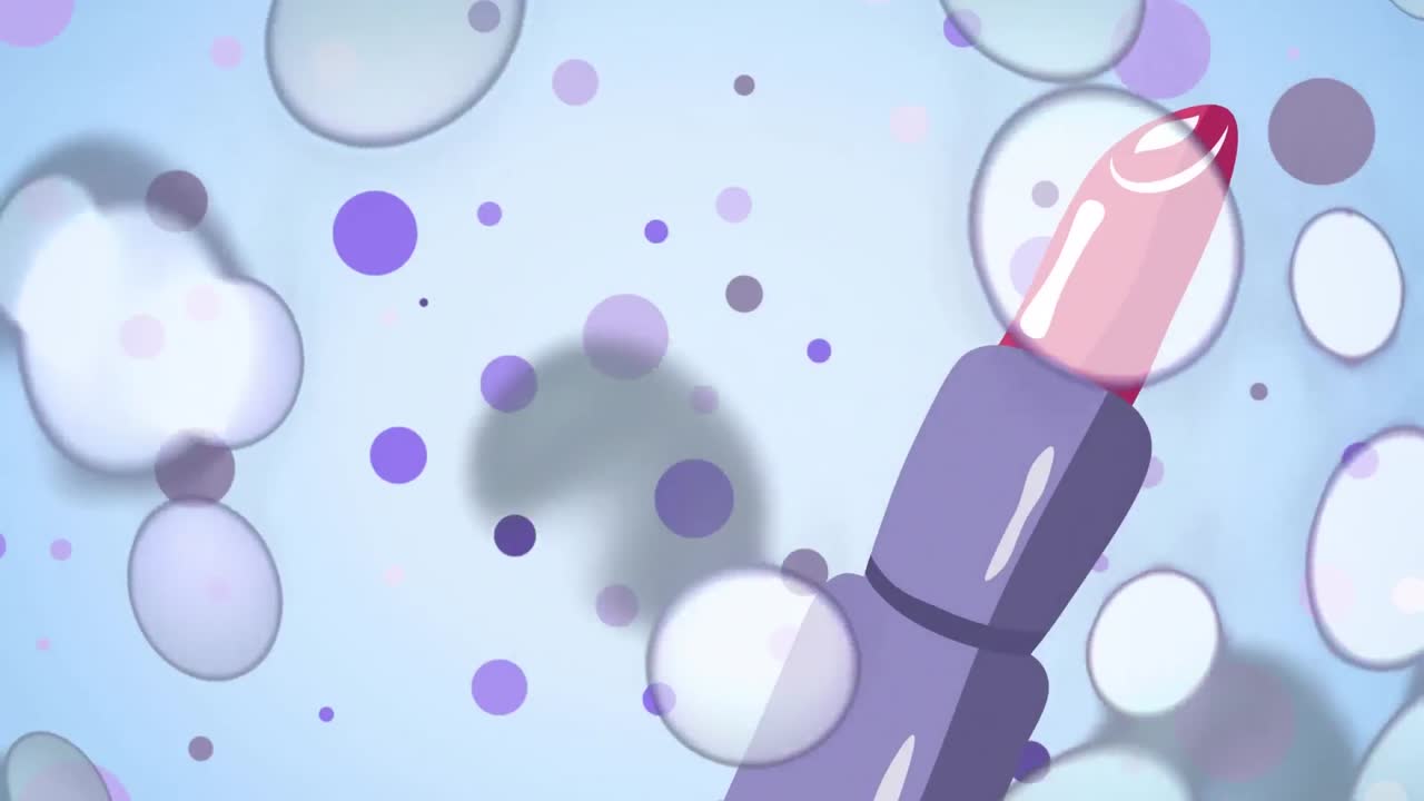 ⁇ 색 배경 에 있는 립스틱 아이콘 의 애니메이션