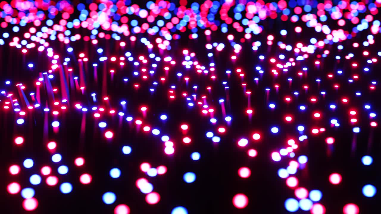 LED multicolori che si muovono a onde. Animazione in loop infinito
