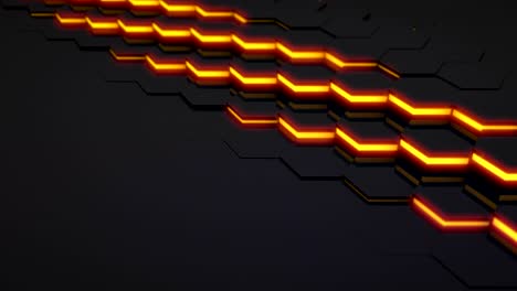 fondo gráfico de movimiento hexagonal de bucle 3d