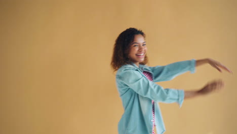 happy woman dancing