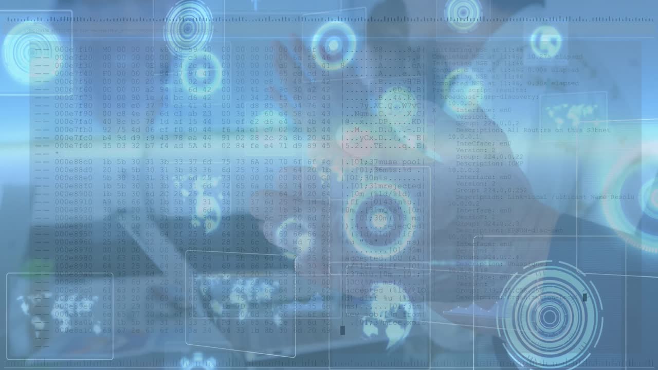 데이터 프로세싱의 애니메이션 백인 남성 박수