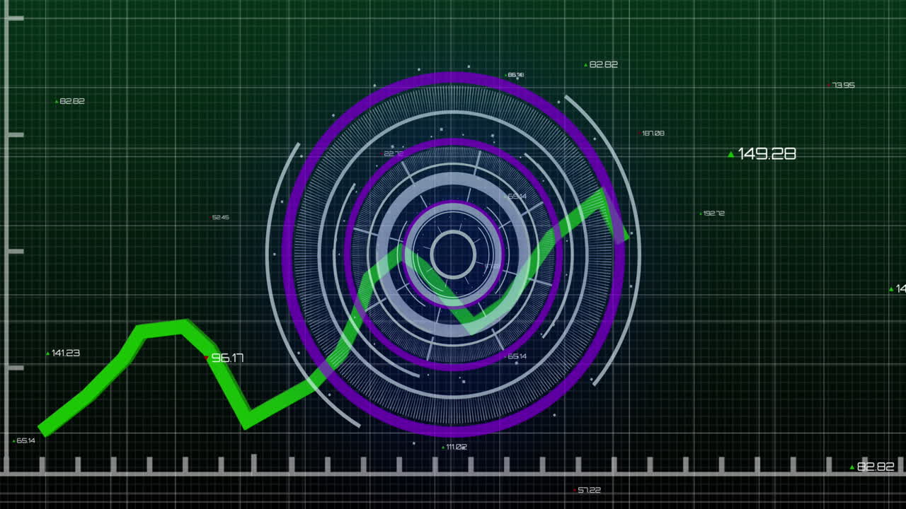 범위 스캐닝과 재무 데이터 처리의 애니메이션