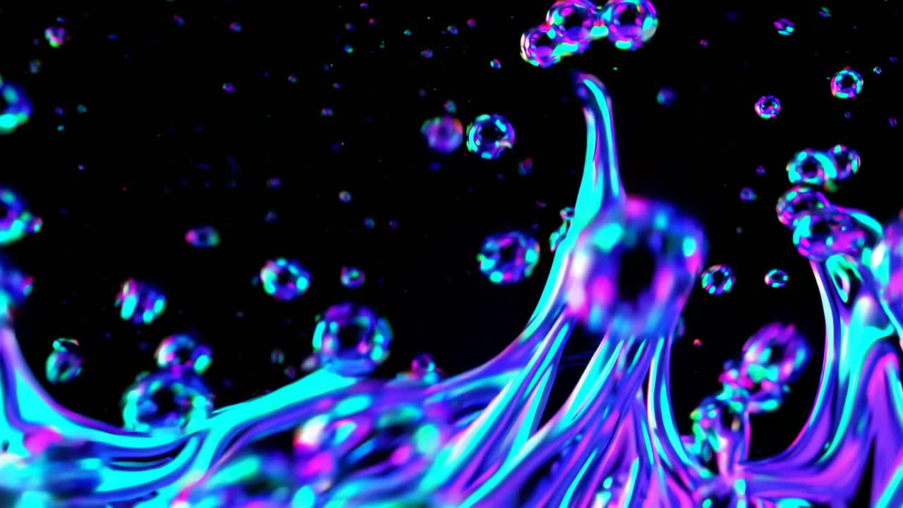 Abstract Liquid Splash con bolle