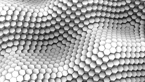 hexagons formed a wave