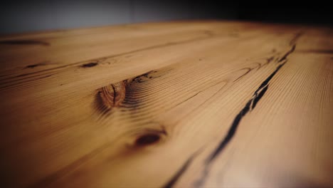 close-up of a wooden table surface