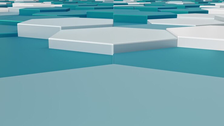 Hoppende sekskantmønster, 4K-baggrund, CG-animations loop-video