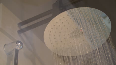 mid shot of a modern shower head opening