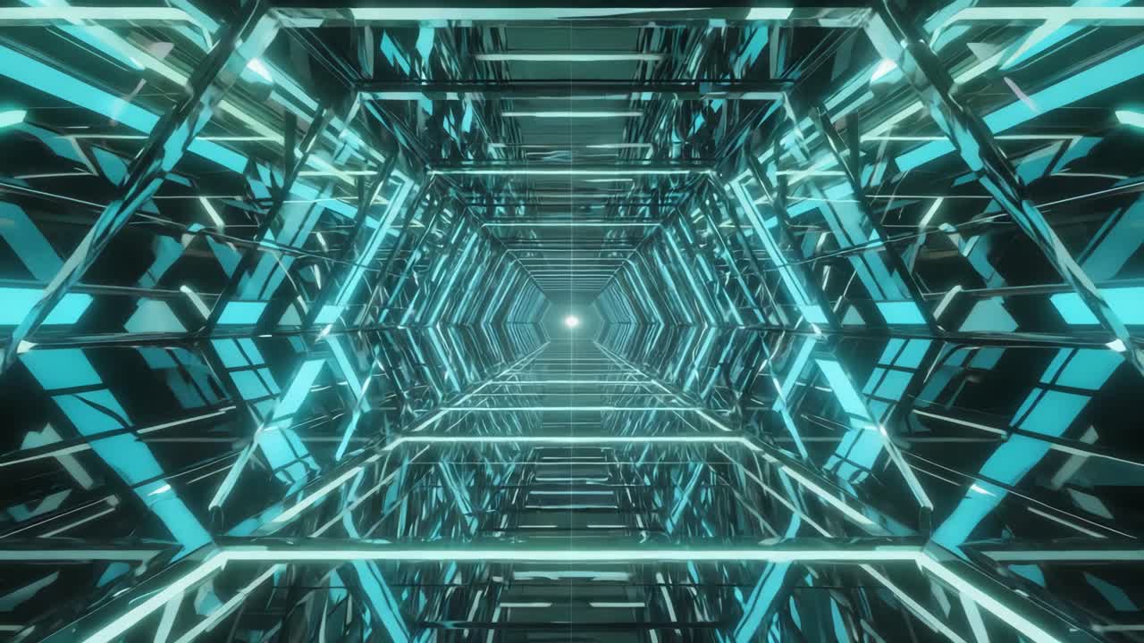 Futuristic Geometric Tunnel