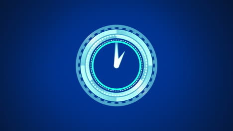reloj digital haciendo tictac frente a un fondo azul