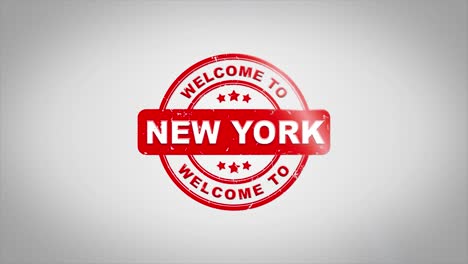 welcome to new york stamp