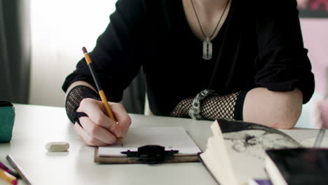 close up view of a girl hands