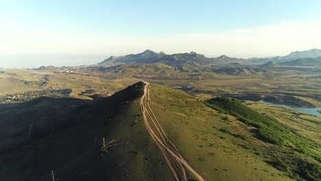 mountainous landscape with winding road