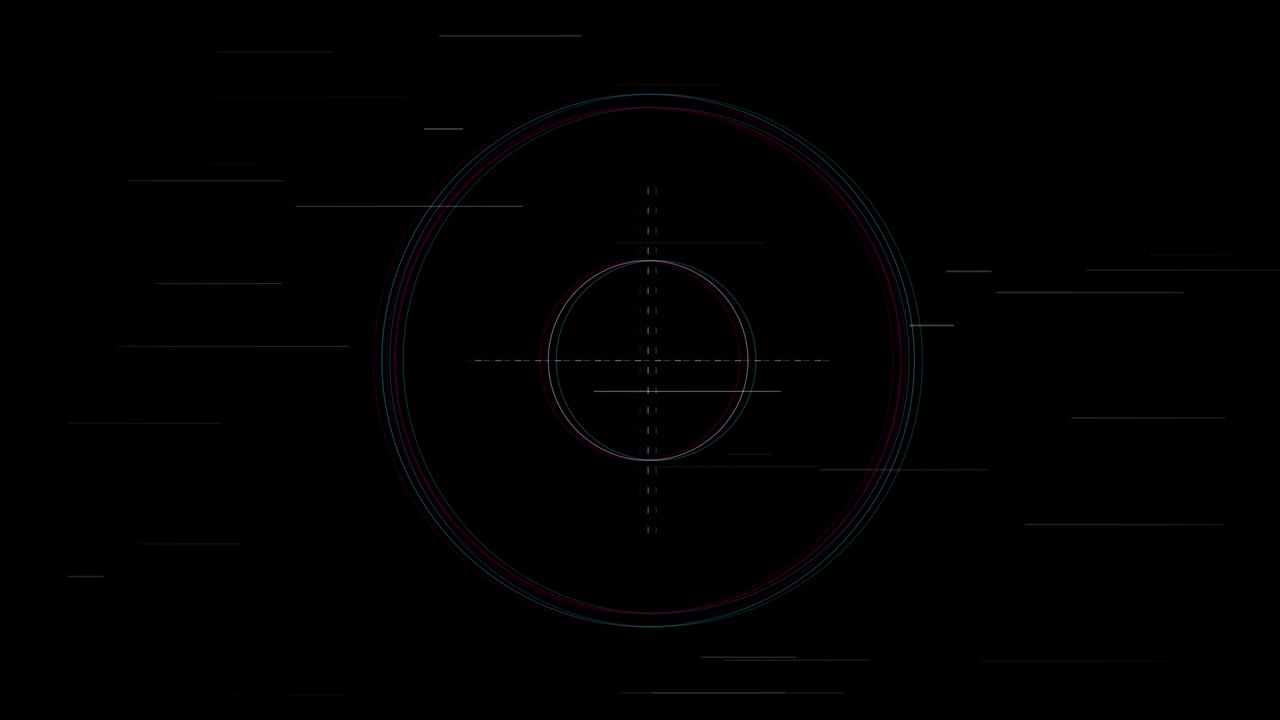 Digital HUD Target Reticle with Glitch Effects