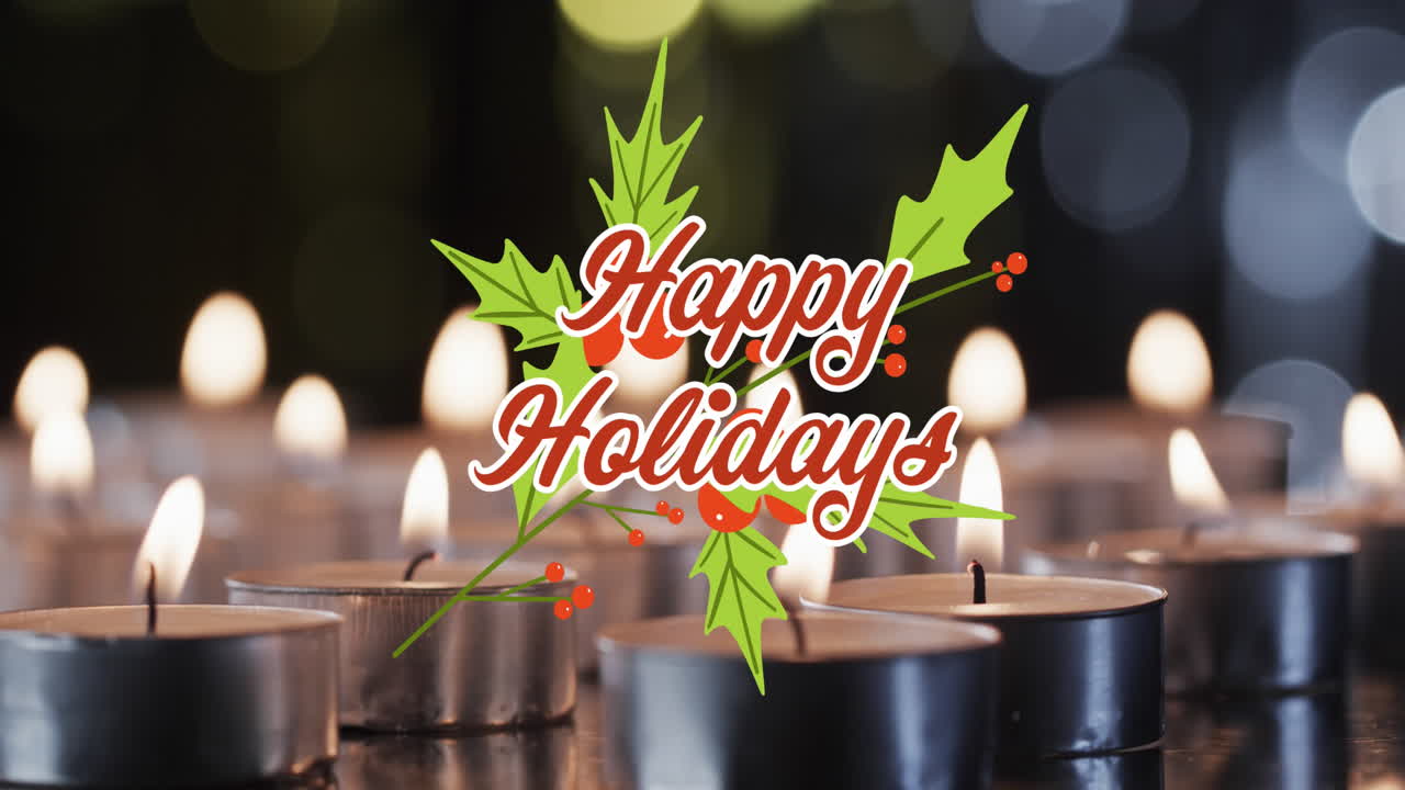 불타는 차 불 바탕에 행복한 휴일 텍스트의 애니메이션