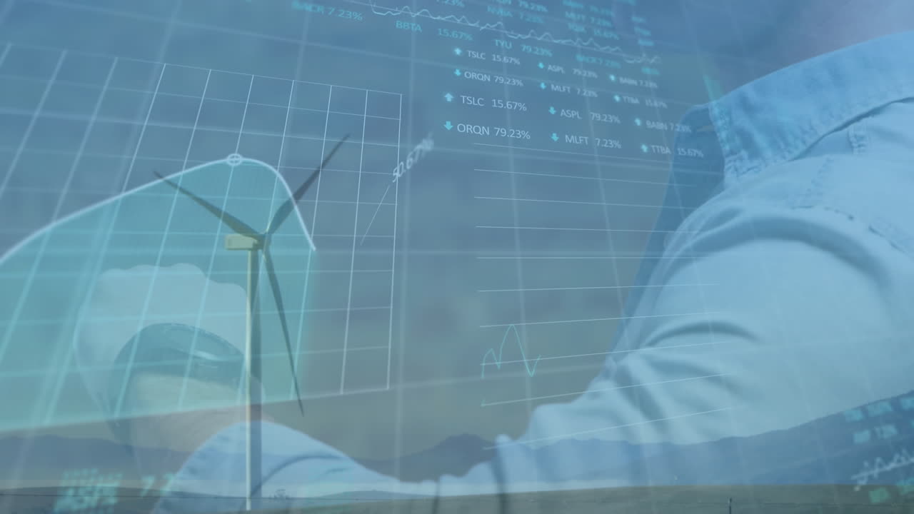 의료 직원 코로나 바이러스 및 의학 개념에 대한 금융 데이터 및 그래프