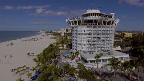 4k drone video of beautiful bellwether resort on the gulf of mexico in st