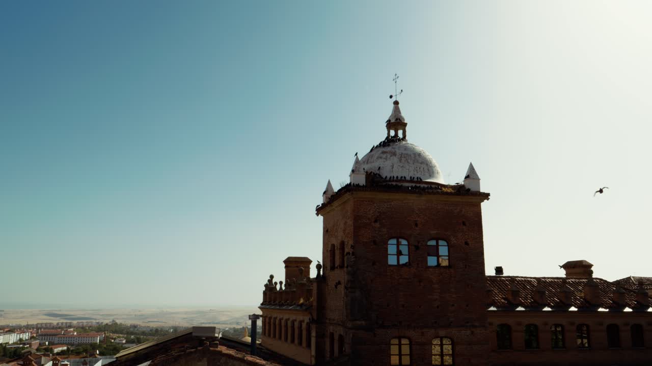 Storica Torre in Mattoni con Cupola e Guglia che Domina una Città