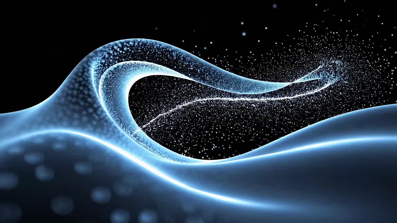 추상적인 파란 파동 패턴