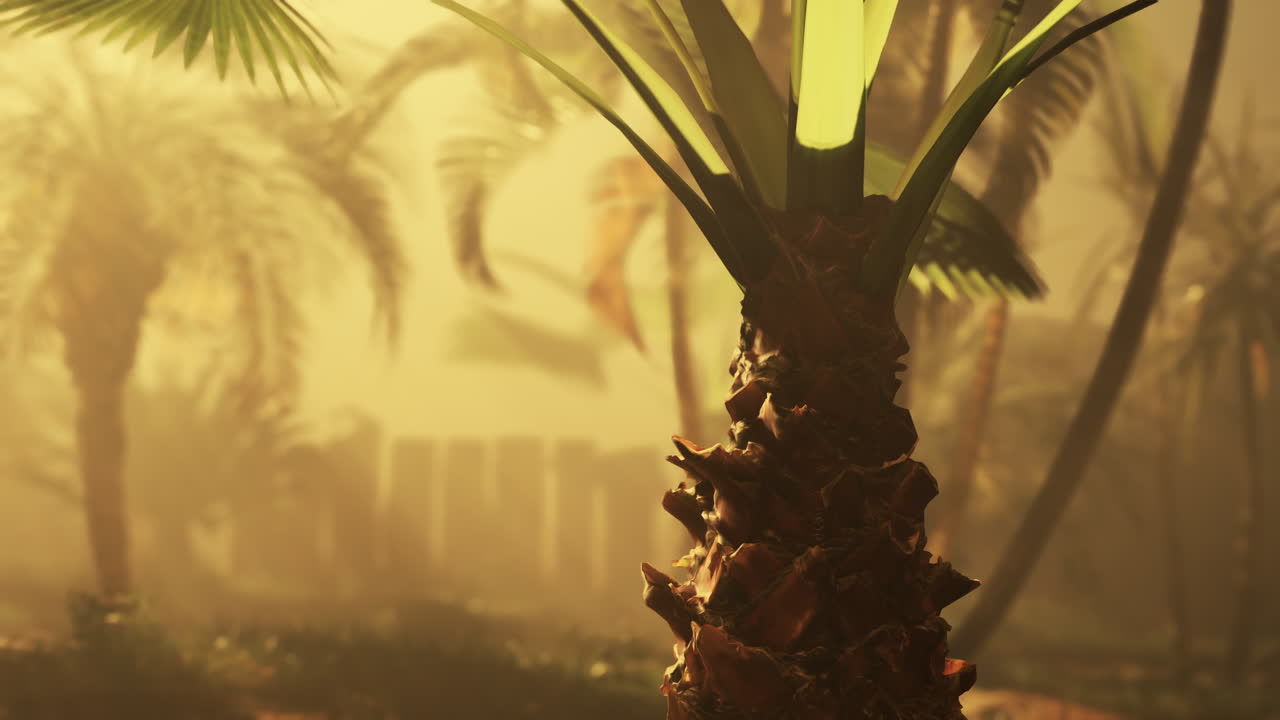 palmeras en un bosque tropical