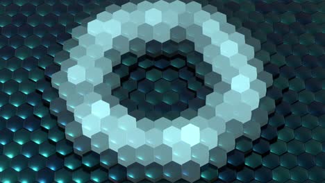 dark cyan hexagons surface wave pattern honeycomb transfer energy