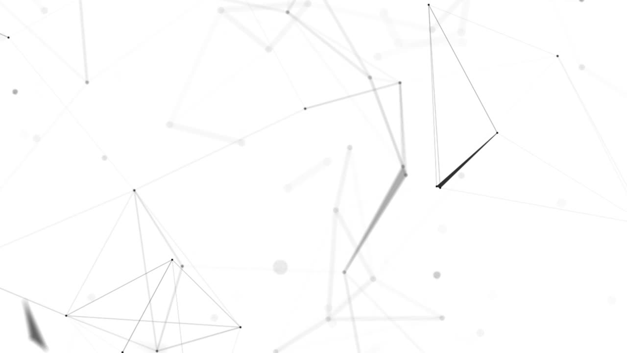 Plexus fantasy abstract technology. Abstract geometric background with moving lines, dots and triangles. Science. Medicine and technology. Loop animations