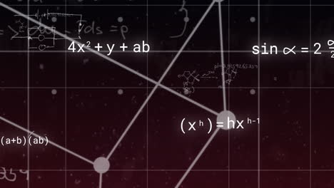 animation of mathematical equations with shapes on black background