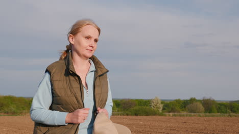 woman in a field