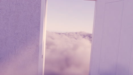 dreamlike escape concept portal to the sky surreal open door to the sky