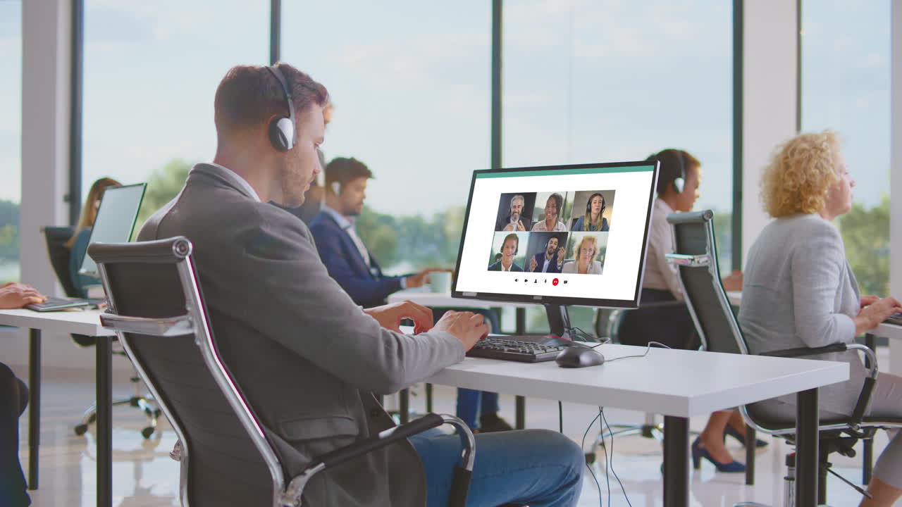 Business People in Video Conference