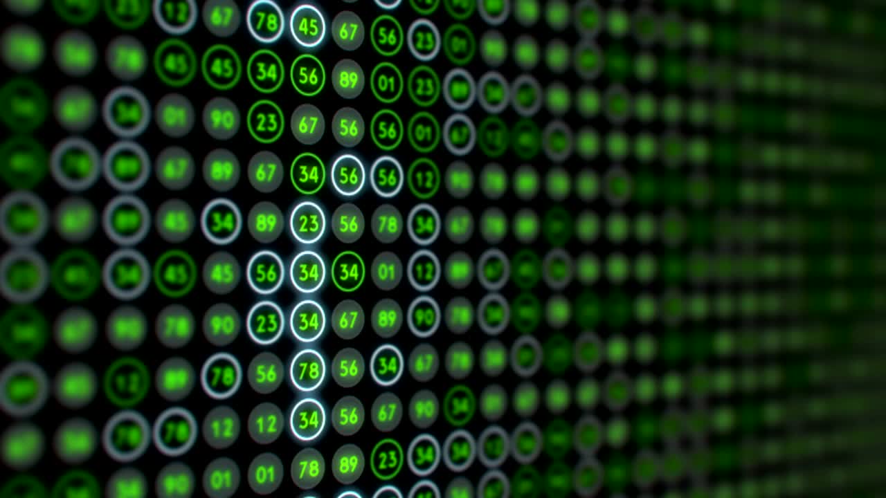 Random double digit numbers in a grid.