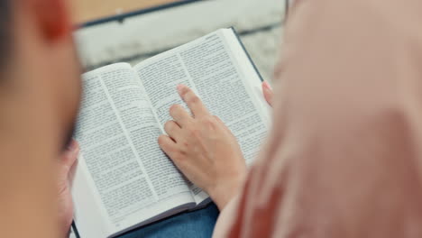 couple, reading bible for support