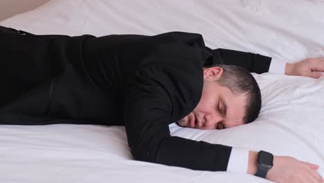 caucasian businessman tired guy business man exhausted overwork male employer in glasses working caucasian businessman tired guy business man exhausted overwork male employer in glasses working computer suffer eyesight ache dry eyes at night evening office overwork headache pain health tension high