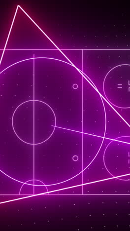 animación de la pista de hockey sobre hielo púrpura y procesamiento de datos