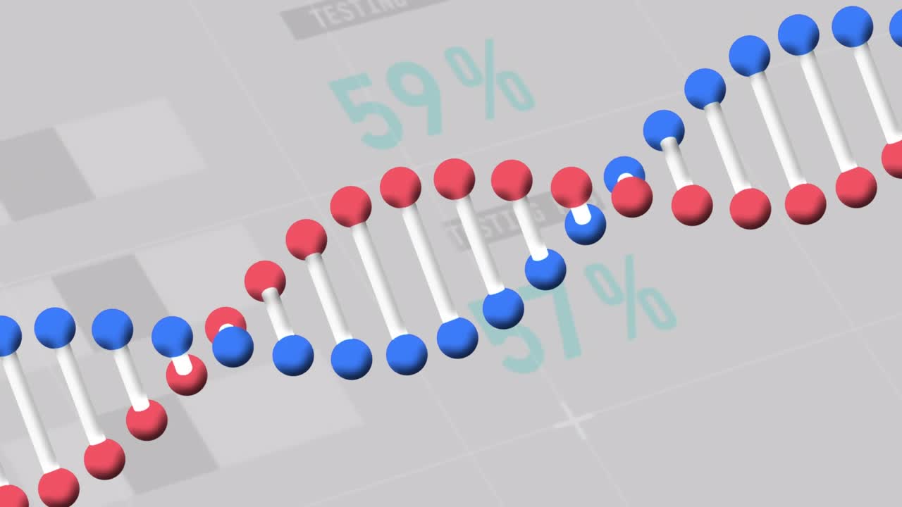 Animazione dell’elaborazione dati su filamento di DNA