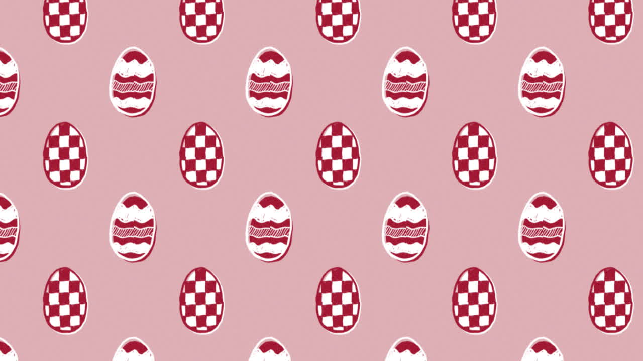 Cute Easter Egg Pattern animation 4k