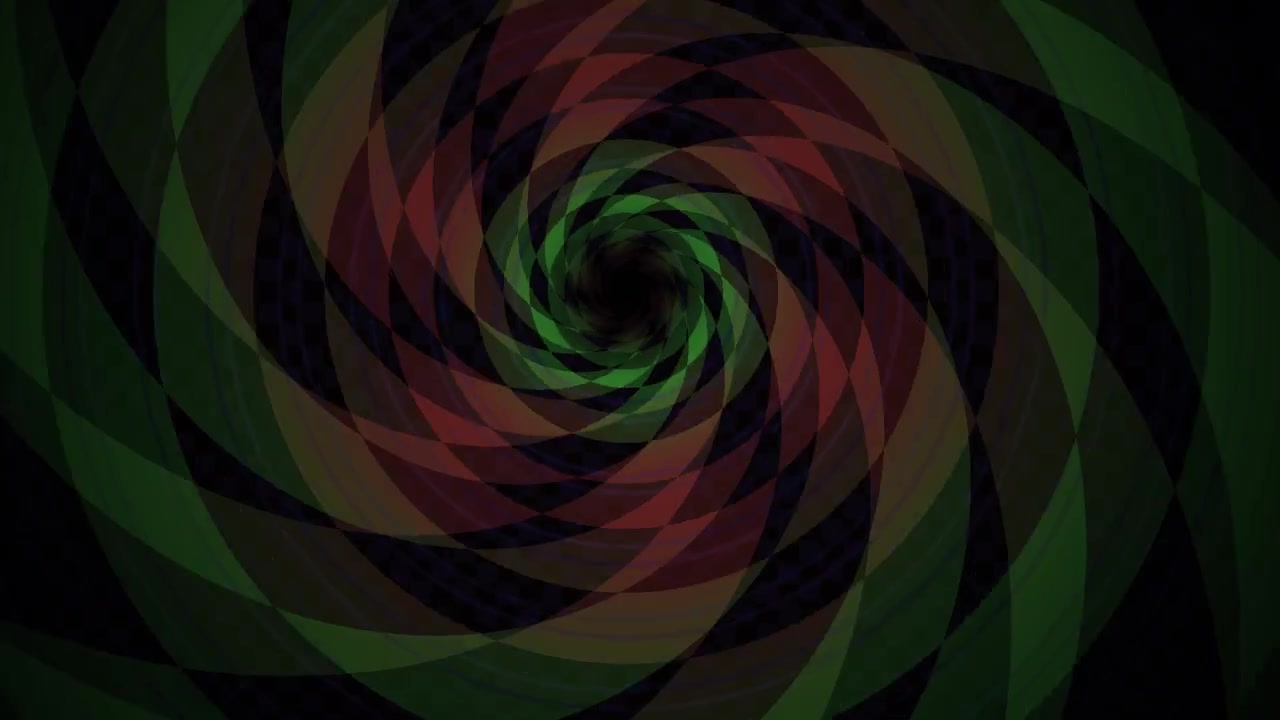 Mesmerizing Green and Red Rotating Spiral Optical Illusion