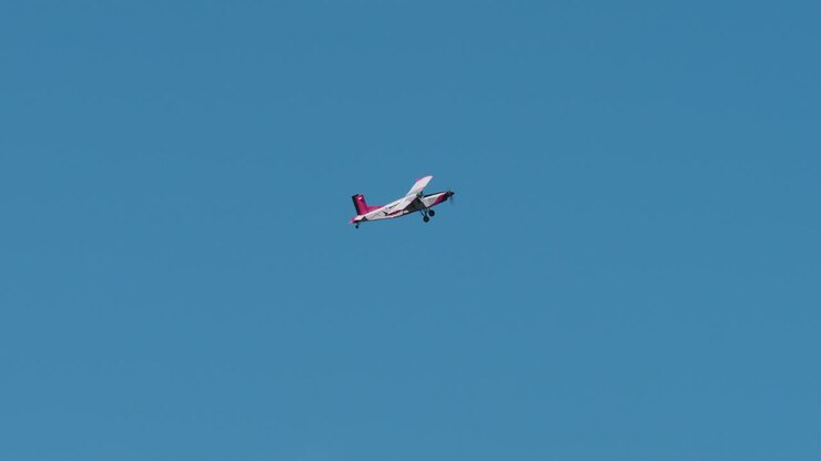 Small Airplane Against Blue Sky
