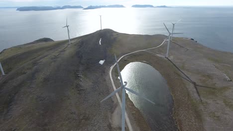 molinos de viento para la producción de energía eléctrica havoygavelen parque de molinos de viento noruega